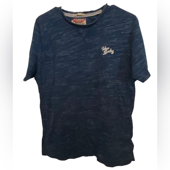 High End Tokyo Laundry Blue Men’s M Retro T-Shirt MINTY - Picture 1 of 5